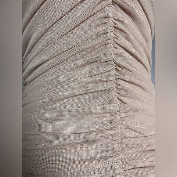 Blush pink mesh ruched halter top body suit size xs - Picture 4 of 7